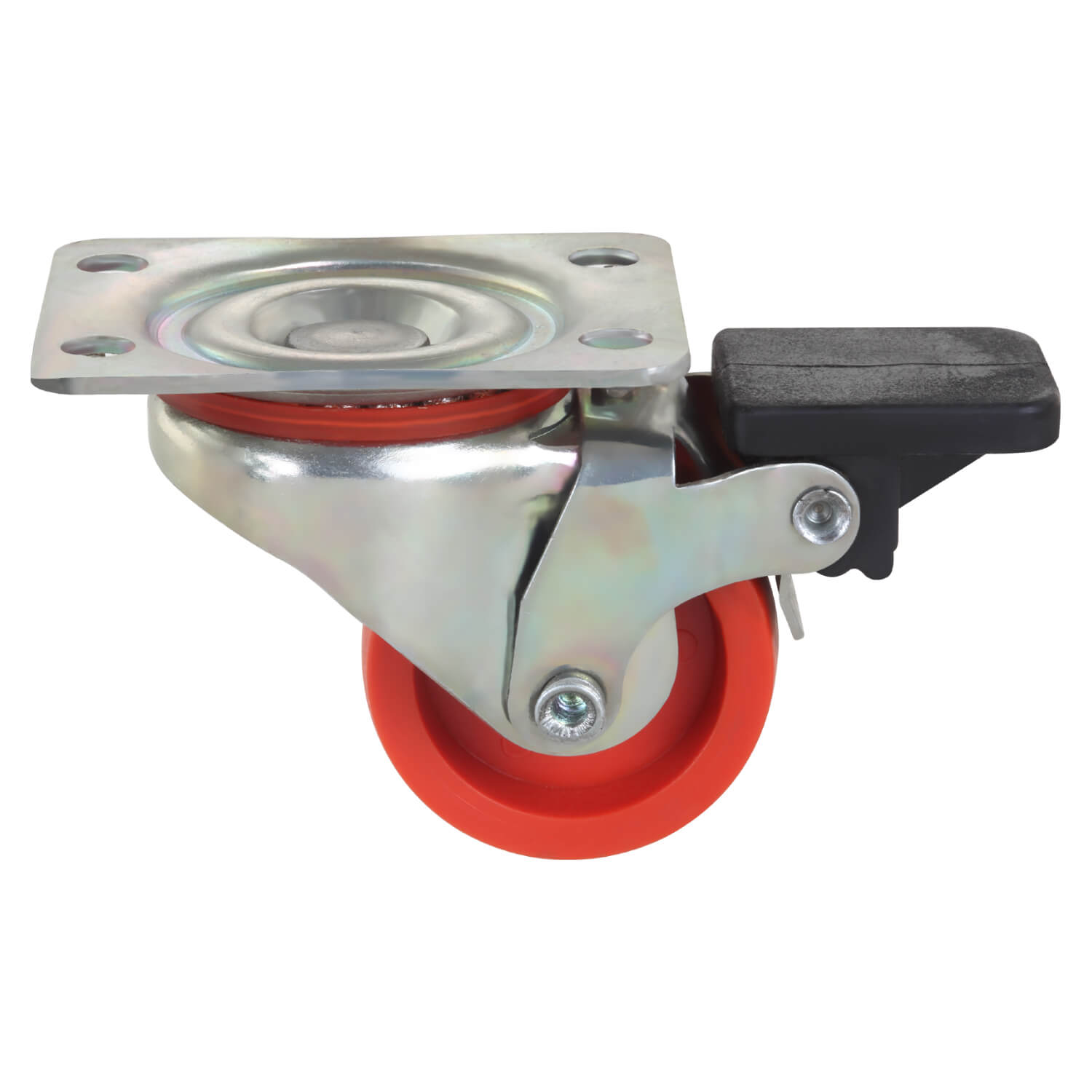 Nylon Swivel Type Castors With Brake - 40 mm (1.5 inch) 40 Kgs