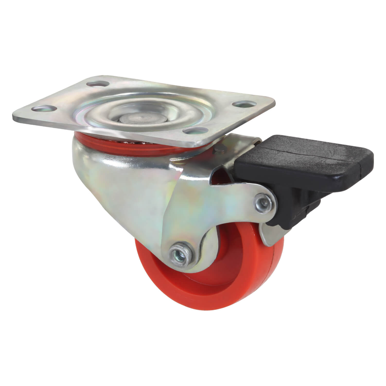 Nylon Swivel Type Castors With Brake - 40 mm (1.5 inch) 40 Kgs
