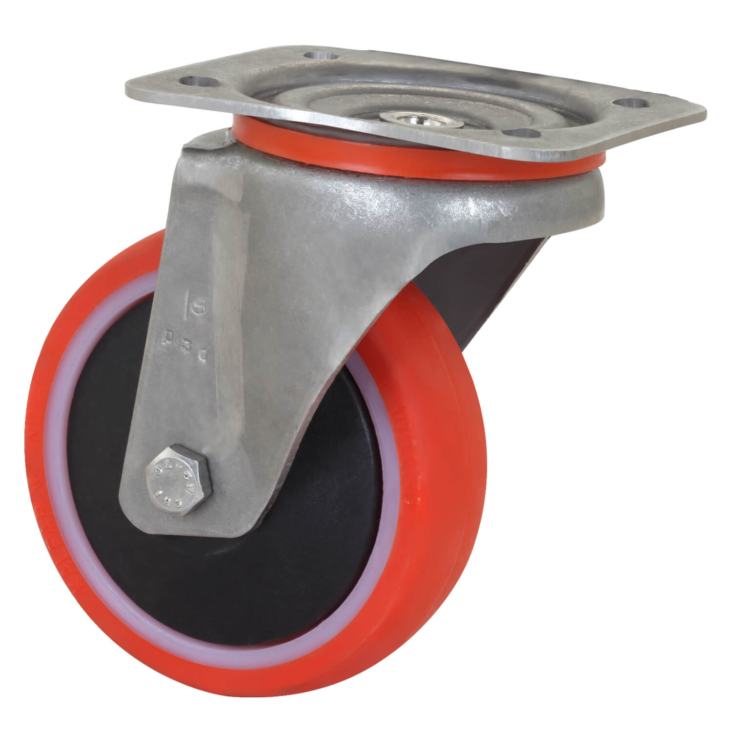 Pharmaceutical Stainless steel Polyurethane wheel swivel Castors  - 100 mm (4 inch) 100 kgs