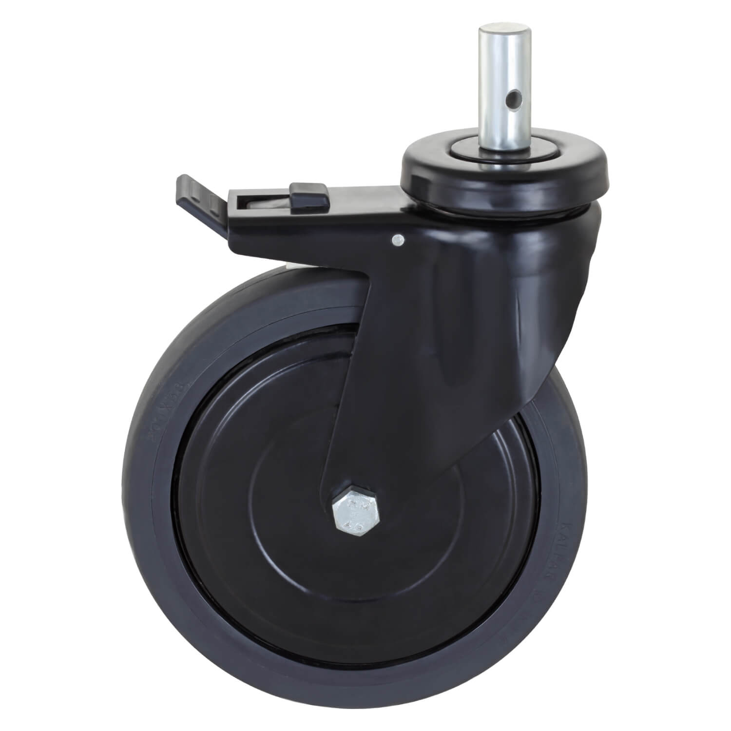Non Rusting Medicare TPE Swivel Type Sleek Castors With Brake - 200 mm (8 Inch) 125 Kgs